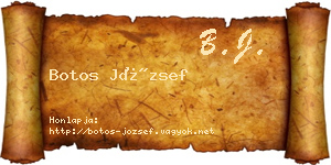 Botos József névjegykártya